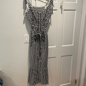 J Crew gingham summer dress navy size 10